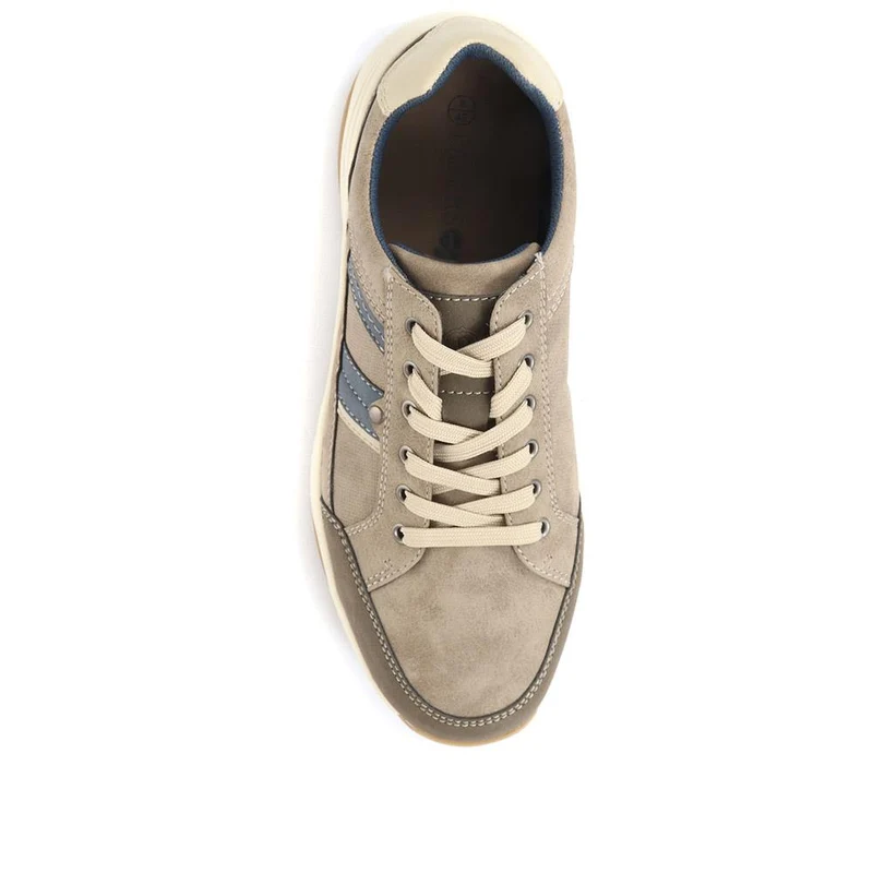 Lace-Up Trainer Shoe - SUNT34007 / 320 327 - Taupe