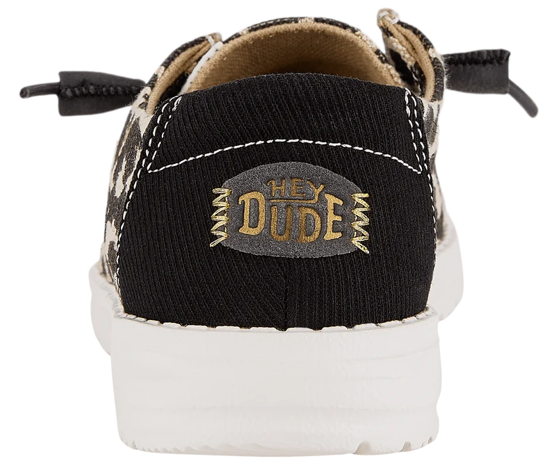 Hey Dude Damen-Mokassin „Wendy“ mit Leopardenmuster und Glitzer | Hellbraun