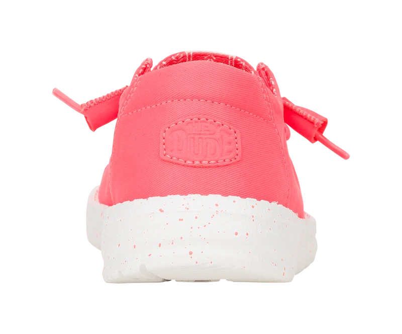 Hey Dude Damen-Mokassin Wendy aus Stretch-Canvas | Feuriges Korallenrot