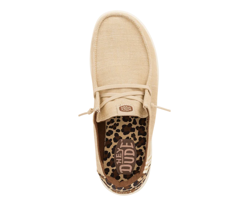 Hey Dude Damen-Mokassin „Tiermotiv“ von Wendy Rise | Hellbraun