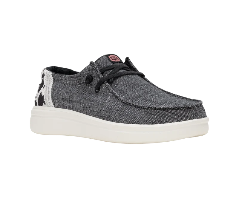 Hey Dude Wendy Rise Damen-Mokassin mit Tiermotiven | Schwarz