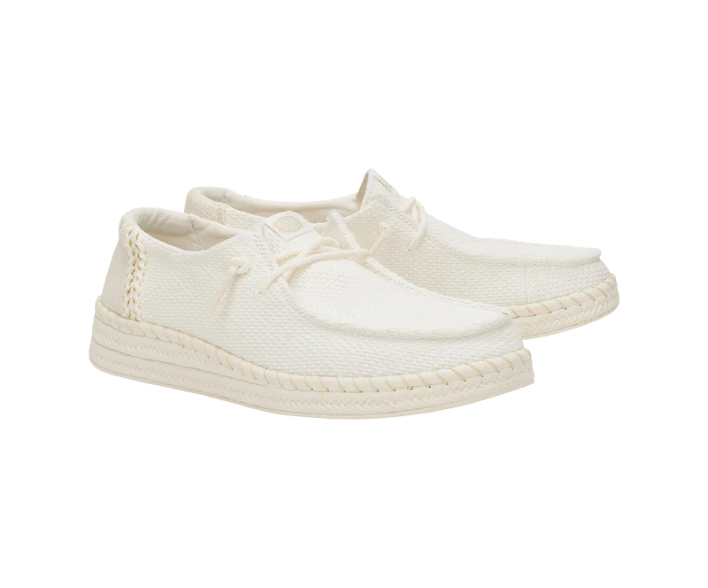 Hey Dude Wendy Espadrille-Mokassin für Damen, gewebt | Weiß