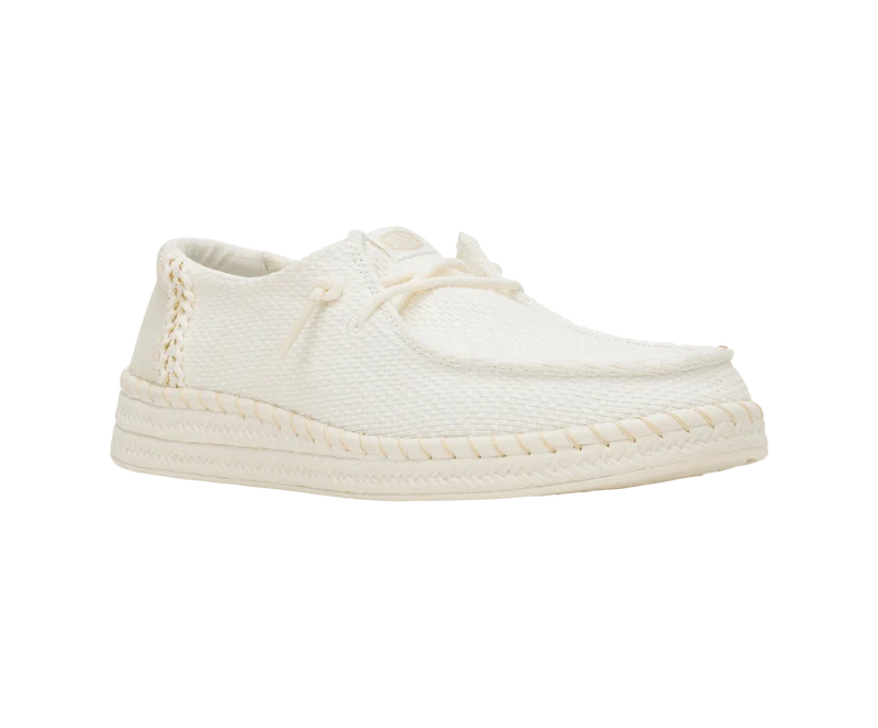 Hey Dude Wendy Espadrille-Mokassin für Damen, gewebt | Weiß