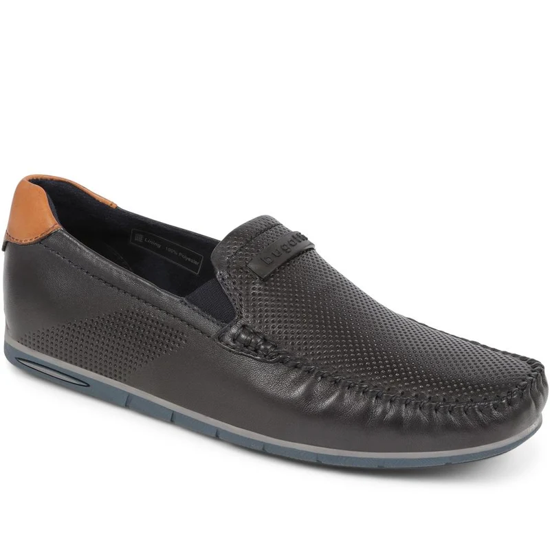 Leather Slip-On Shoes - BUG39504 / 324 763 - Navy