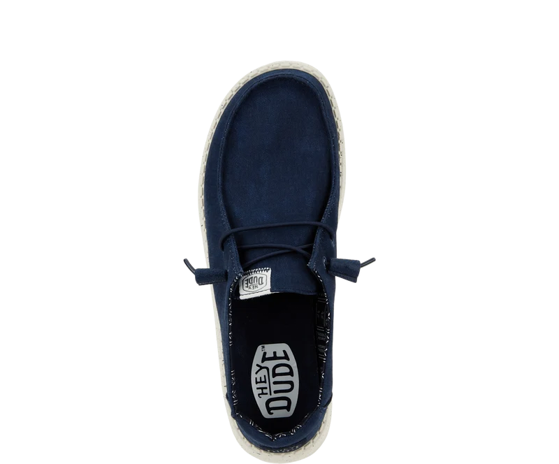 Hey Dude Damen-Mokassin Wendy aus Stretch-Canvas | Marineblau