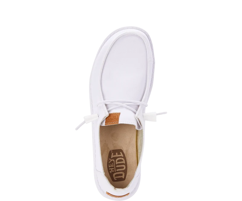 Hey Dude Damen-Mokassin Wendy aus Stretch-Canvas | Weiß