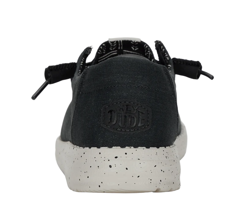 Hey Dude Wendy Damen-Mokassin aus Stretch-Canvas | Schwarz