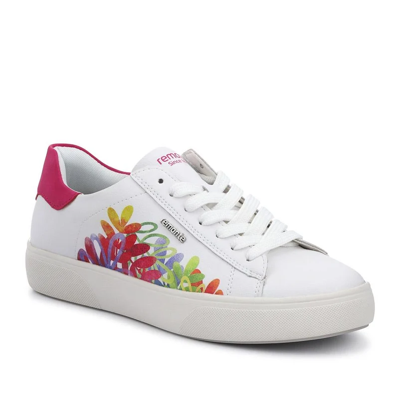 Leather Floral Patterned Trainers - DRS41504 / 326 858