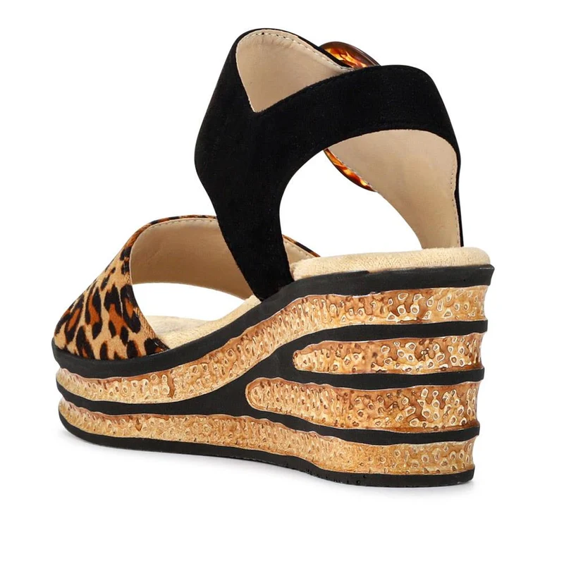 Touch-Fasten Wedge Sandals - WBINS39086 / 325 357 - Leopard