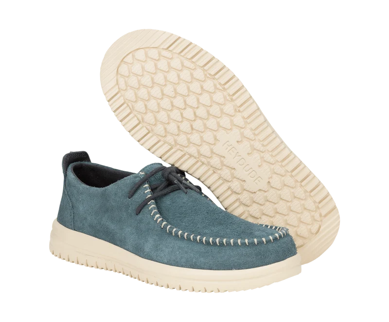 Hey Dude Wally NXT Moc Loafer für Herren | Sturmblau / Holz-Esche