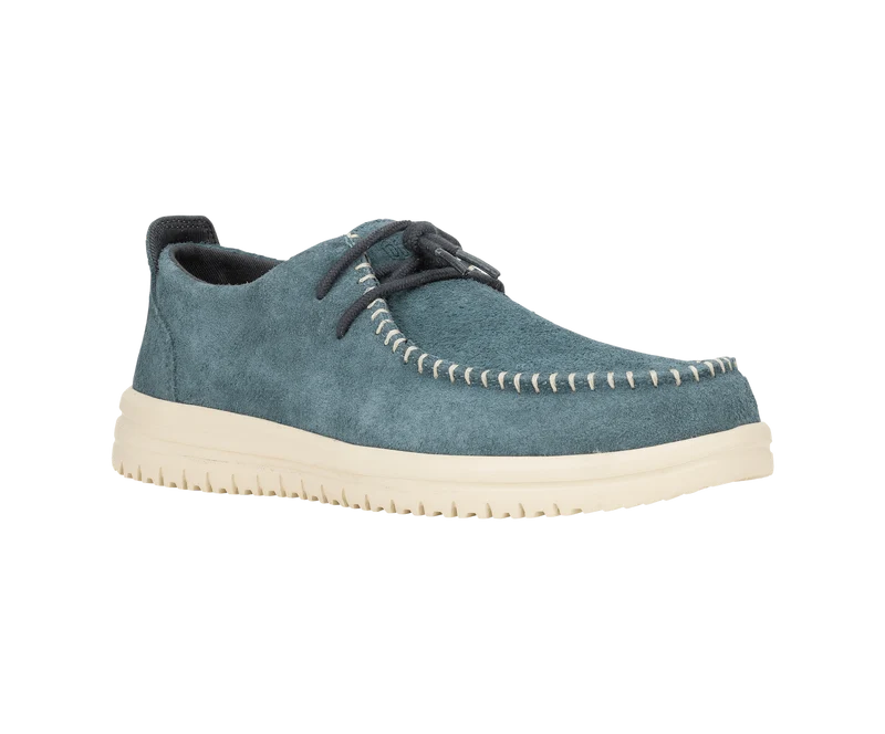 Hey Dude Wally NXT Moc Loafer für Herren | Sturmblau / Holz-Esche