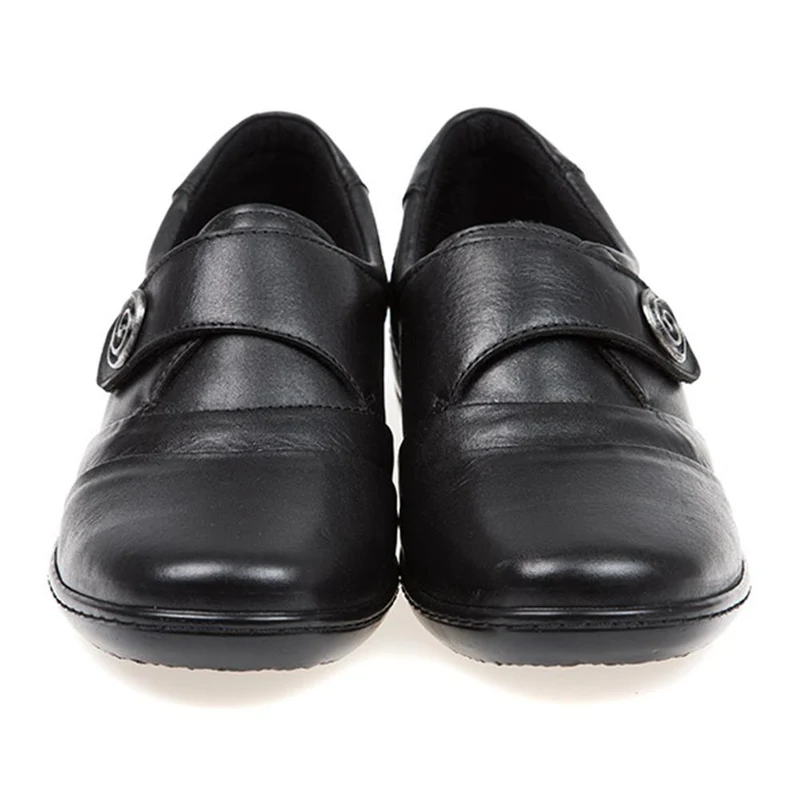 Handmade Leather Shoe with One Touch Strap - HSHAK1806 / 146 045 - Black
