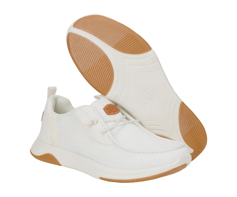 Hey Dude Wally Drift Mesh-Mokassin für Herren | Weiß