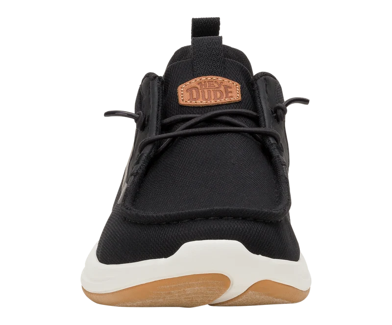 Hey Dude Wally Drift Mesh-Mokassin für Herren | Schwarz/Weiß