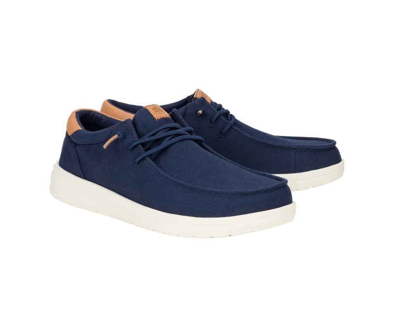 Hey Dude Herren Paul Canvas Mokassin | Marineblauer Blazer