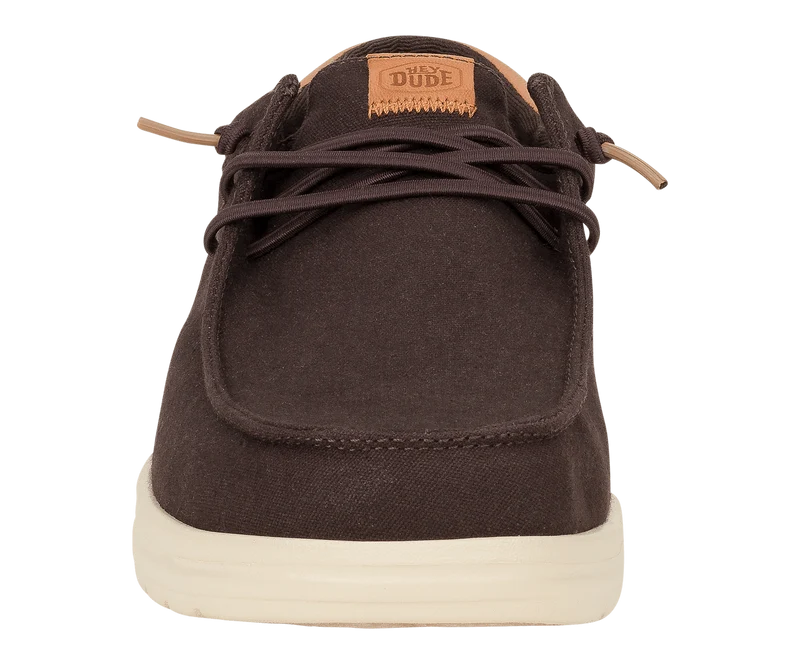 Hey Dude Paul Canvas Herrenmokassin | Mole Brown / Wood Ash