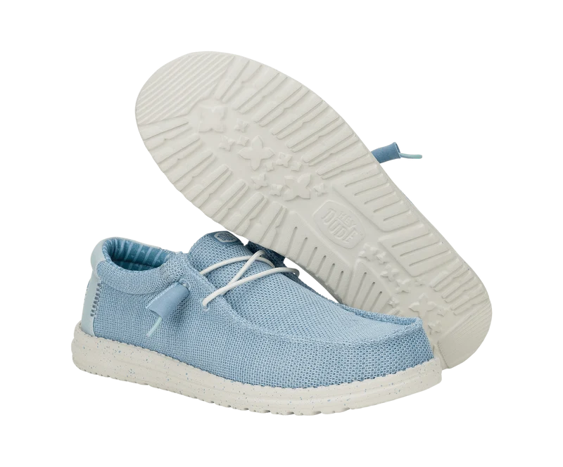 Hey Dude Wally Stretch-Socken für Herren, Mokassins | Wolkenblau / Morgenblau