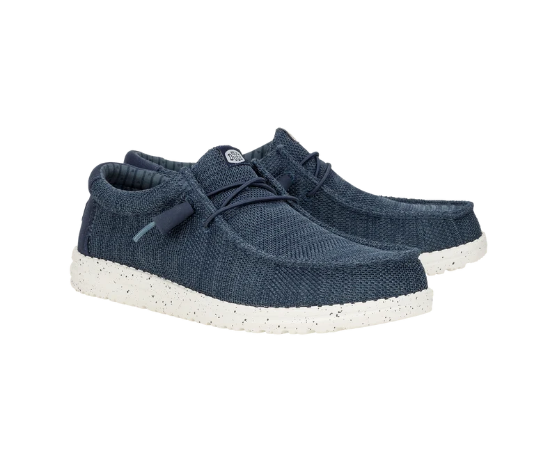 Hey Dude Wally Stretch-Socken-Mokassins für Herren | Marineblau