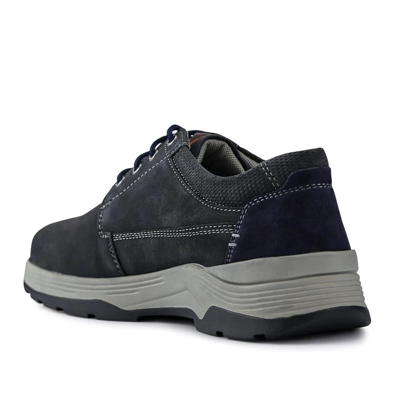 Extra-Wide Lightweight Lace-Up Shoes - GINO / 327 072 - Navy