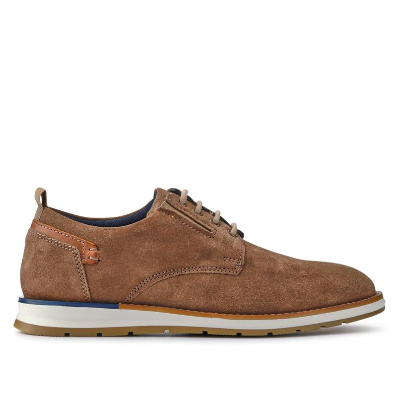 Cushioned Leather Lace-Up Shoes - ITAR41003 / 327 177 - Taupe