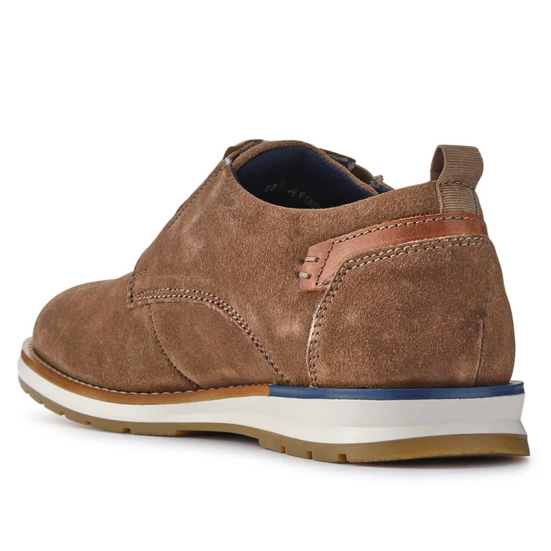 Cushioned Leather Lace-Up Shoes - ITAR41003 / 327 177 - Taupe