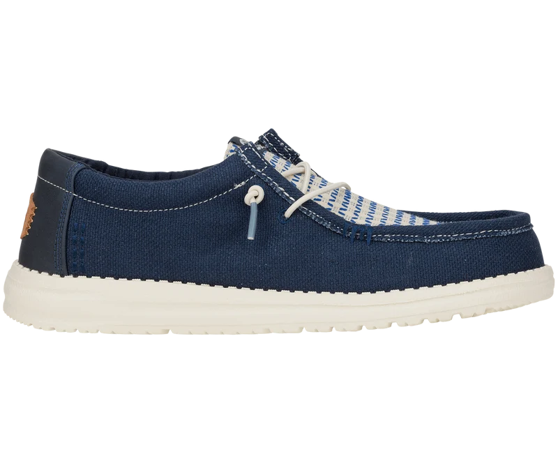 Hey Dude Wally Herren-Mokassin aus gewebter Jute | Marineblauer Blazer / Reiher