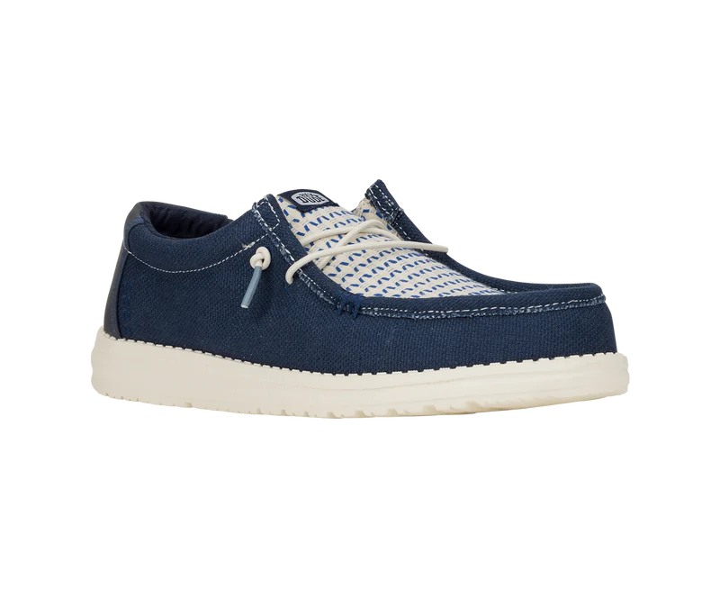 Hey Dude Wally Herren-Mokassin aus gewebter Jute | Marineblauer Blazer / Reiher