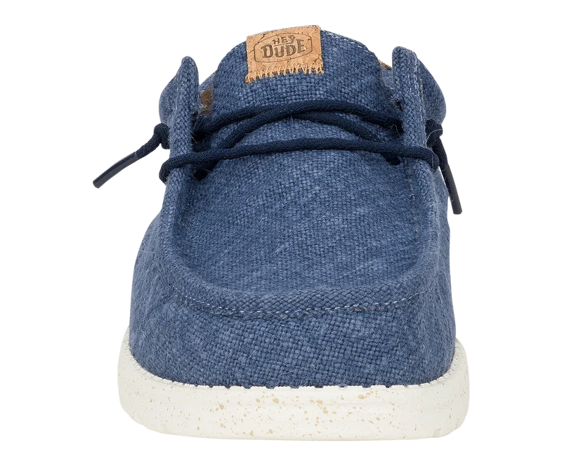 Hey Dude Wally Palm Jute-Mokassin für Herren | Marineblauer Blazer / Chilirot