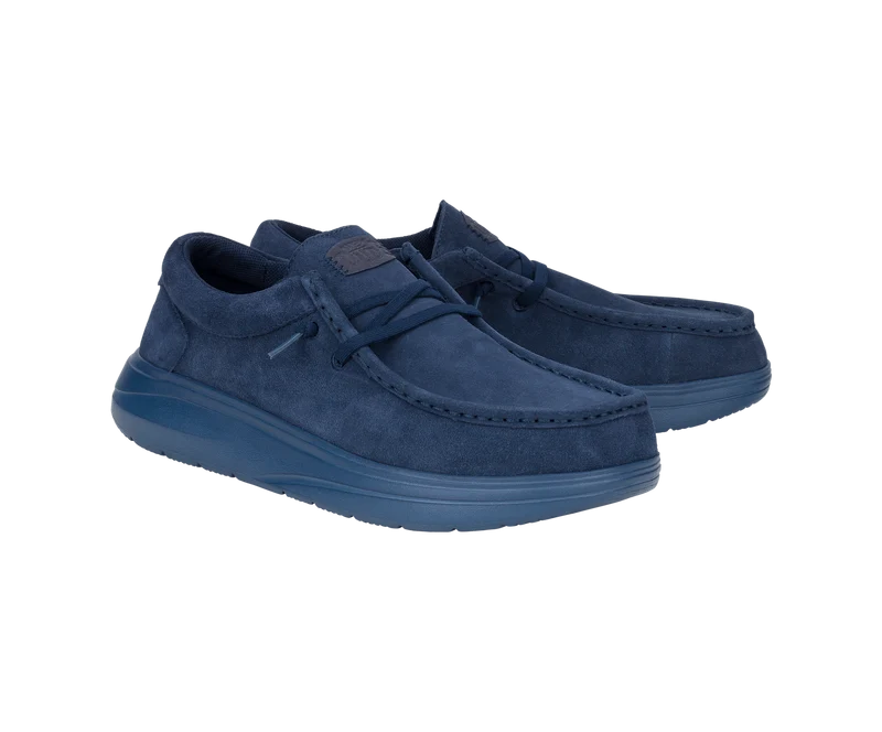 Hey Dude Herren-Mokassin von Wally COMF aus Wildleder | Marineblauer Blazer / Stargasso-Blau