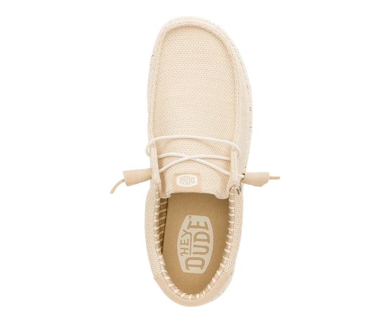 Hey Dude Wally Stretch-Socken für Herren, Mokassins | Irish Cream / Egret