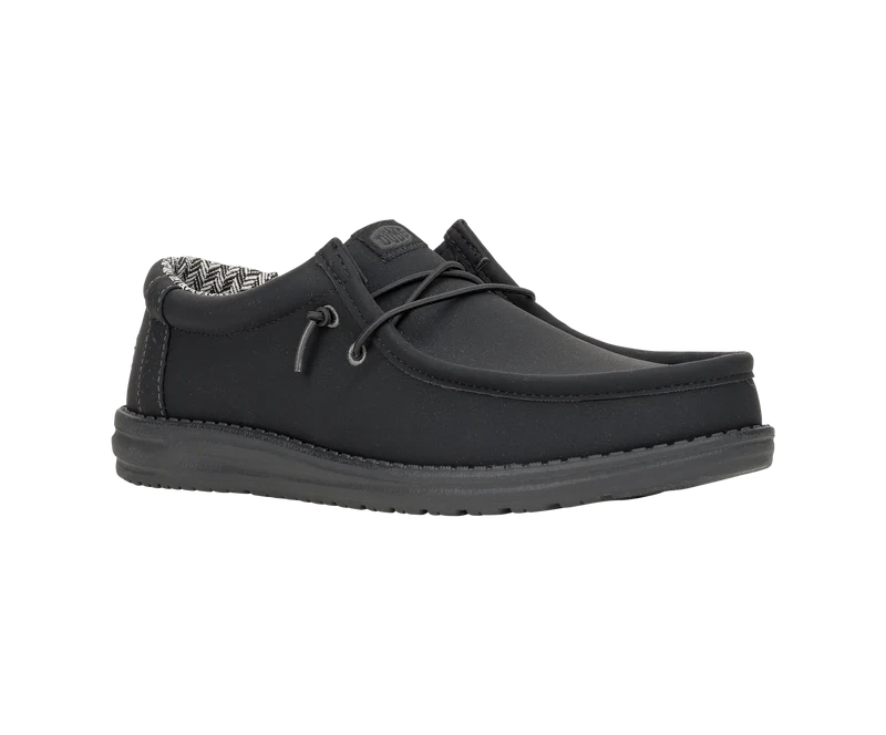 Hey Dude Wally Classic Herrenmokassin | Schwarz/Anthrazit