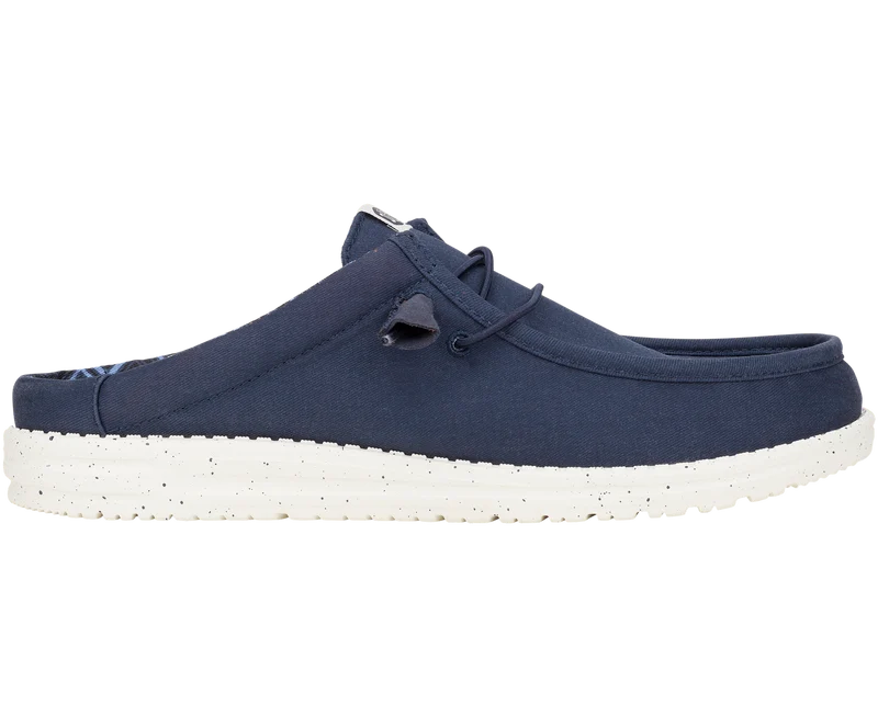 Hey Dude Wally Slip Herren-Mokassin aus Stretch-Canvas | Marineblau
