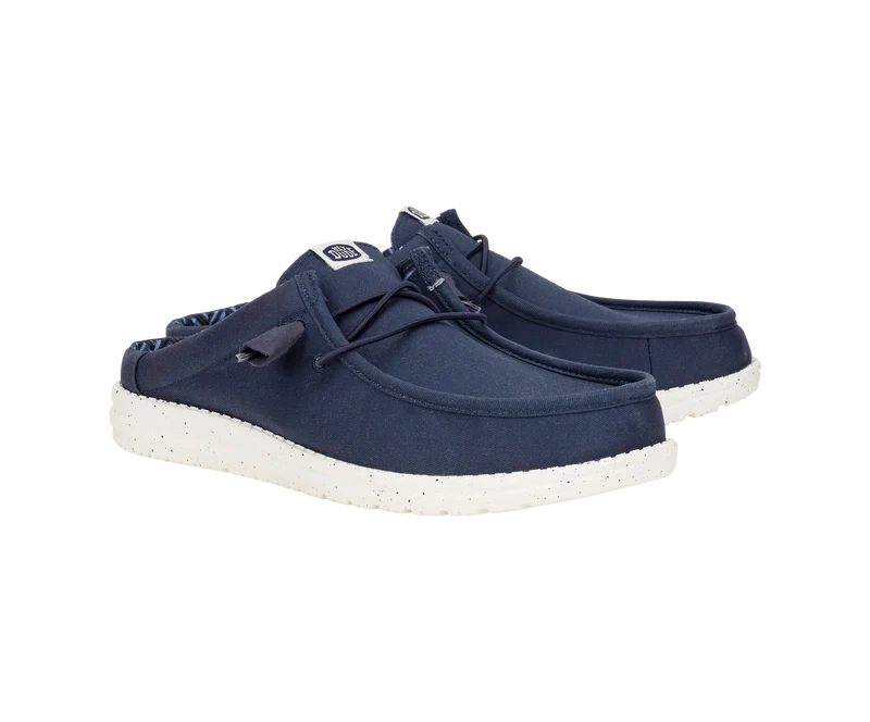 Hey Dude Wally Slip Herren-Mokassin aus Stretch-Canvas | Marineblau