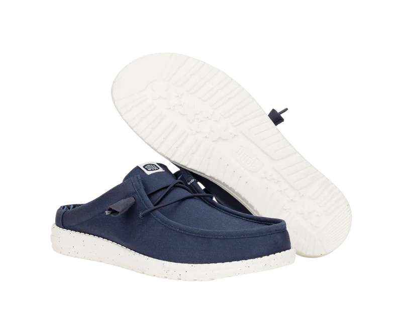 Hey Dude Wally Slip Herren-Mokassin aus Stretch-Canvas | Marineblau