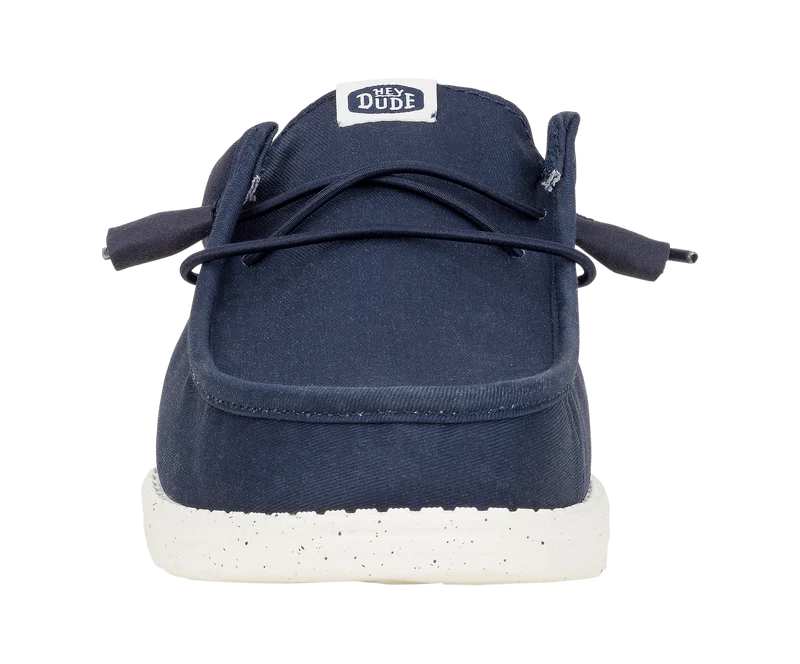 Hey Dude Wally Slip Herren-Mokassin aus Stretch-Canvas | Marineblau