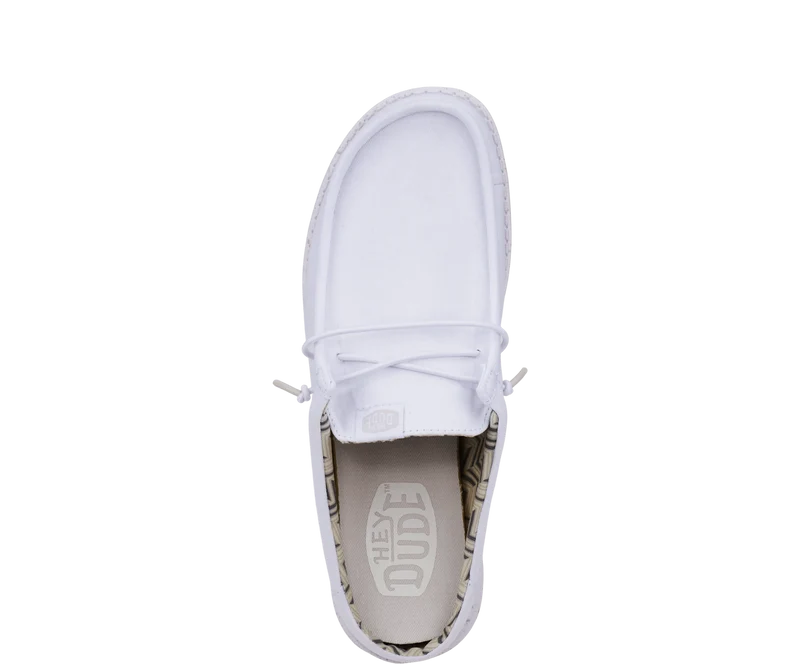Hey Dude Wally Slip Herren-Mokassin aus Stretch-Canvas | Weiß