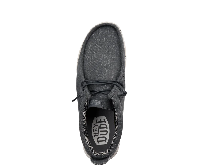 Hey Dude Wally Mid Stretch Canvas Mokassin-Stiefel für Herren | Grau