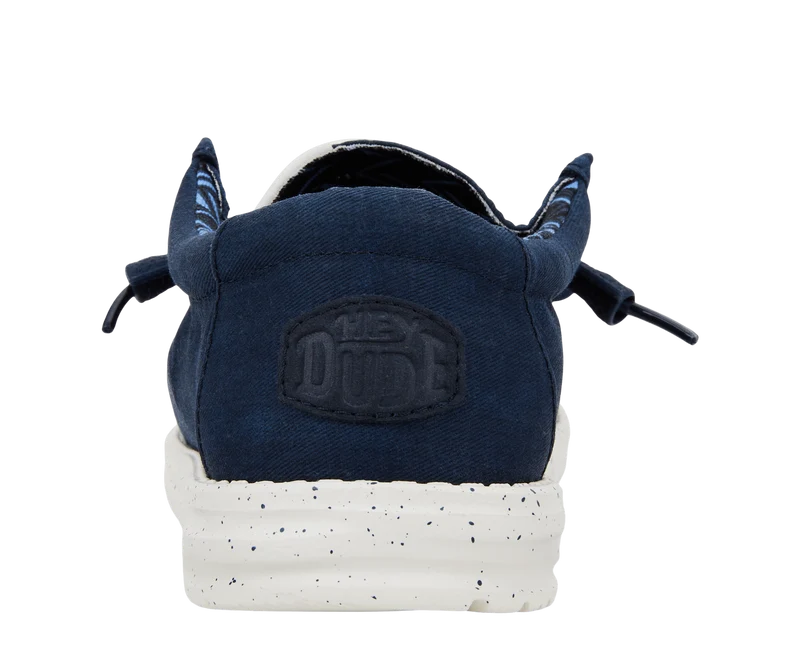 Hey Dude Wally Stretch-Canvas-Mokassin für Herren | Marineblau