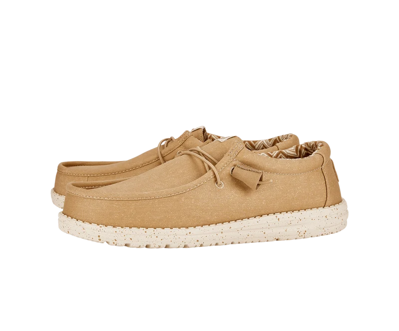 Hey Dude Wally Stretch-Canvas-Mokassin für Herren | Hellbraun