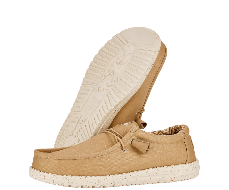 Hey Dude Wally Stretch-Canvas-Mokassin für Herren | Hellbraun