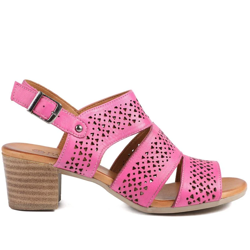 Fashionable Leather Sandals - VITAS43000 / 329 416 - Pink