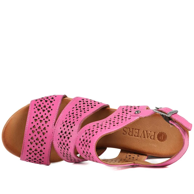 Fashionable Leather Sandals - VITAS43000 / 329 416 - Pink