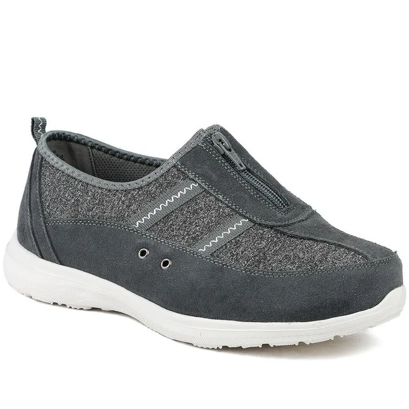 Extra-Wide Fit Memory Foam Trainers - ELANA / 324 089