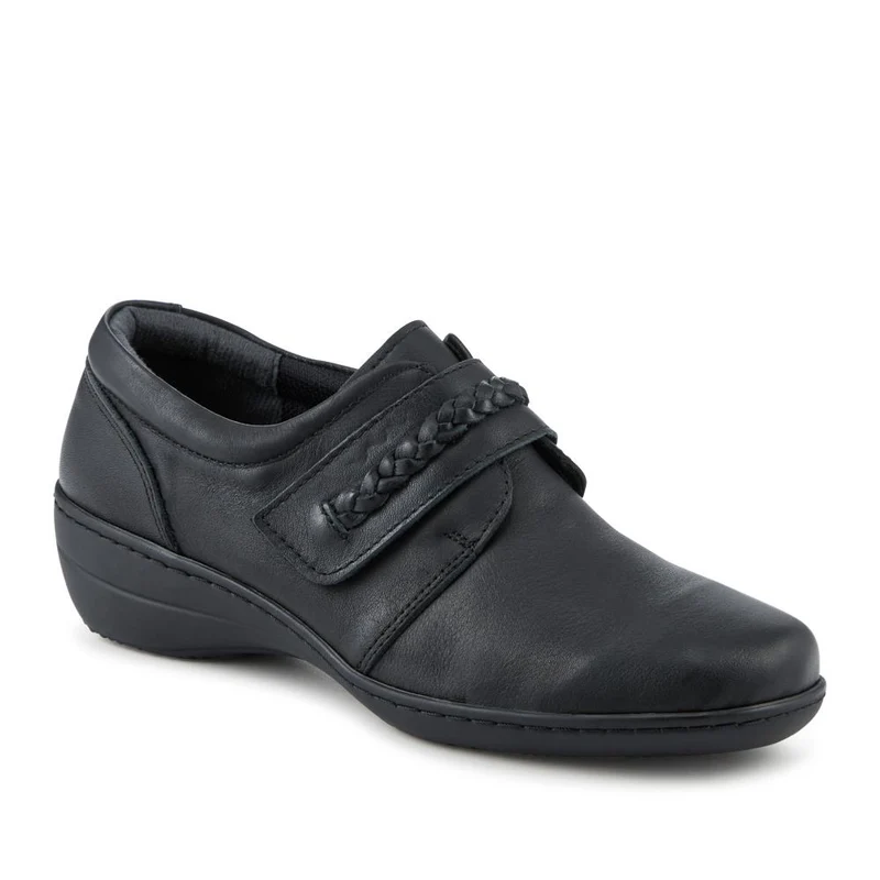 Loretta Leather Adjustable Fit Monk Shoes - HAK42019 / 328 600 - Black