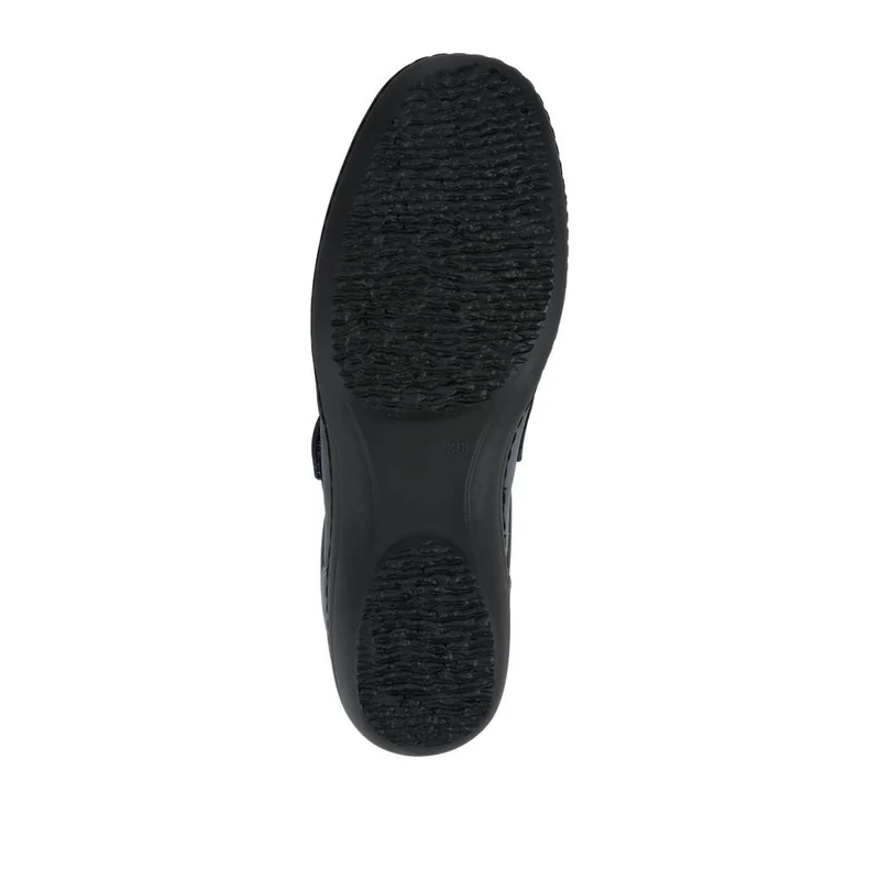 Loretta Leather Adjustable Fit Monk Shoes - HAK42019 / 328 600 - Navy