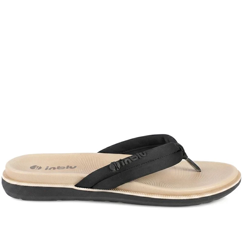 Inblu Lightweight Rubber Toe Post Sandals - INB43034 / 330 327 - Black