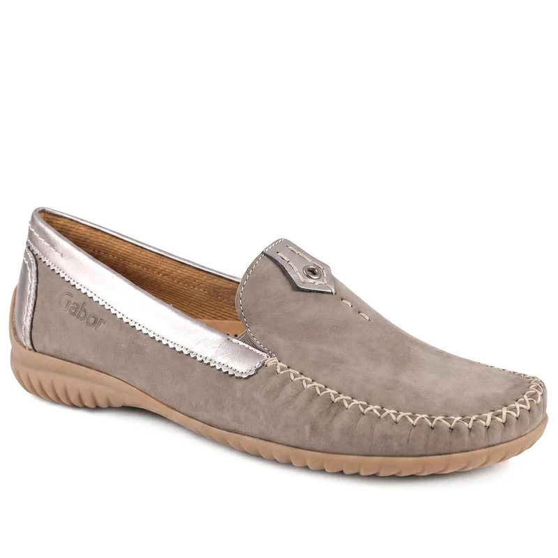 Gabor Leather Comfort Moccasins - GABC44518 / 330 258 - Taupe