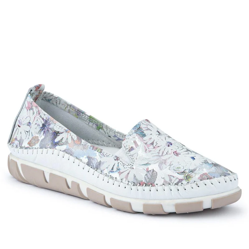 Slip-On Leather Pumps - GOKH39011 / 326 241 - Floral