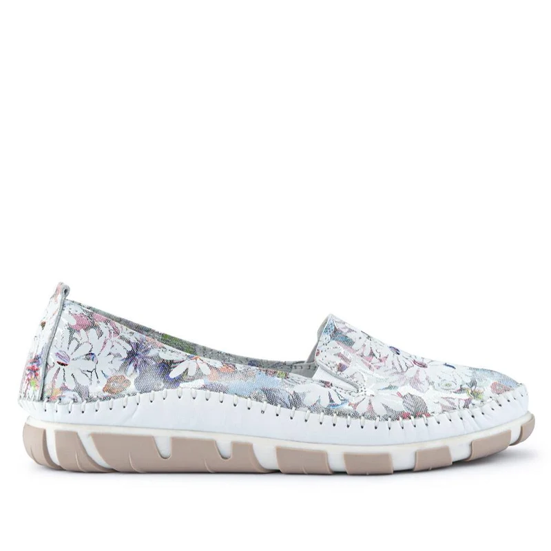 Slip-On Leather Pumps - GOKH39011 / 326 241 - Floral