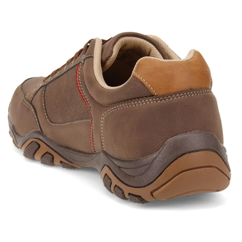 Wide Fit Lace Up Casual Trainers - VSHI40001 / 325 700 - Brown Multi